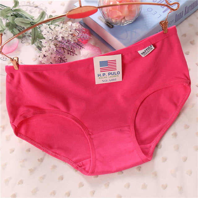 Hot sale cotton girls underwear solid low waist short briefs comfortable Antibacterial woman panties 100% brand new Freeshipping