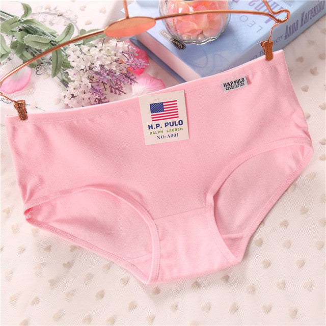 Hot sale cotton girls underwear solid low waist short briefs comfortable Antibacterial woman panties 100% brand new Freeshipping