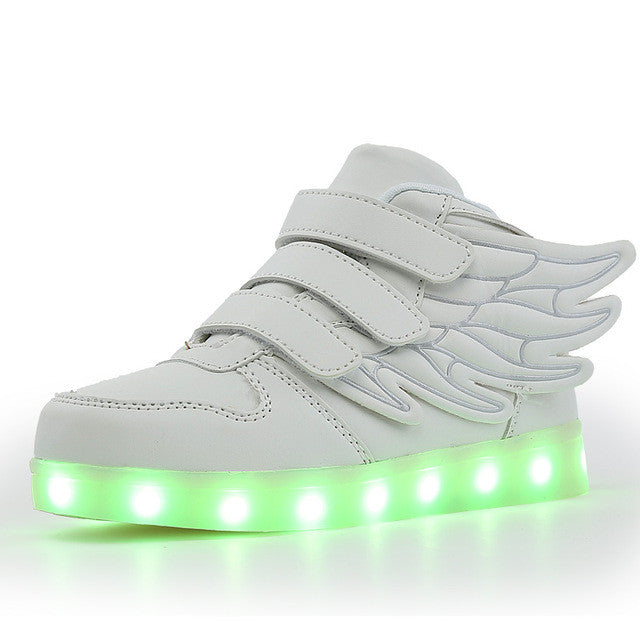 New Summer Children Breathable Sneakers Fashion Sport Led Usb Luminous Lighted Shoes for Kids Running Boys Casual Girls Flats