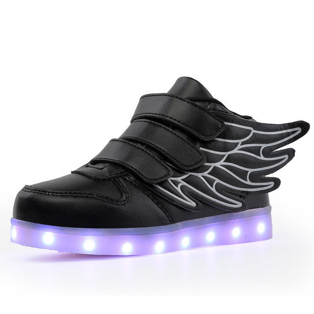 2017 Fashion LED luminous for kids children casual shoes glowing usb charging boys & girls sneaker with 7 colors light up new