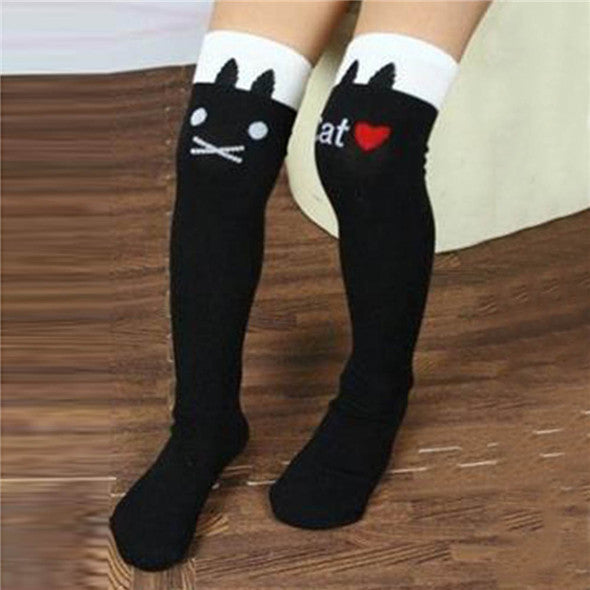 Toddlers Kids Girls Knee High Socks School Cotton Tights Striped Stockings for Girls 1-8Years