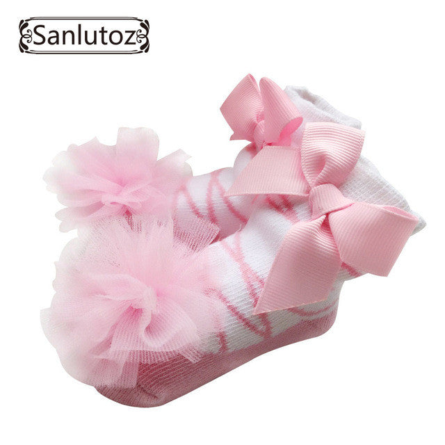 Sanlutoz Baby Socks Infant Socks for Girls Newborns Socks for Princess Holiday Birthday Gifts for Baby Girls Fashion 0-12 Months