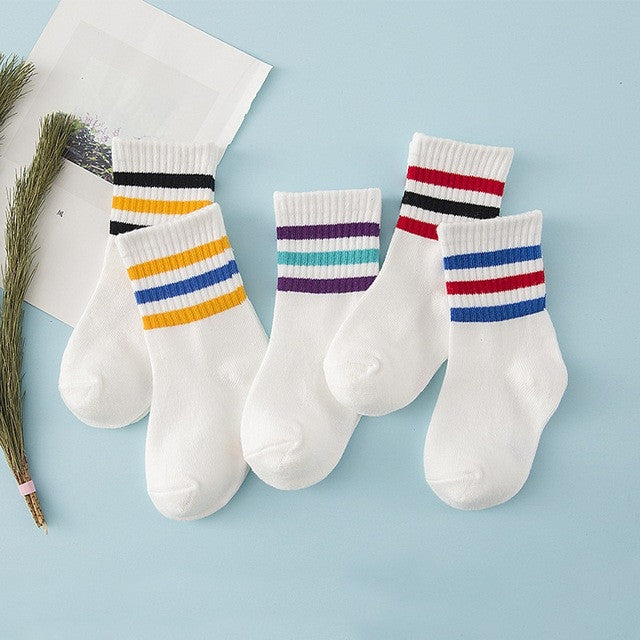 5 Pair/lot New Soft Cotton Boys Girls Socks Cute Cartoon Pattern Kids Socks For Baby Boy Girl 7 Kinds Style Suitable For 1-10Y