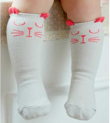 Newborn Toddler knee high sock Baby Boy Girl Socks anti slip Cute Cartoon Cat Skid Resistance leg warmers For newborns infant