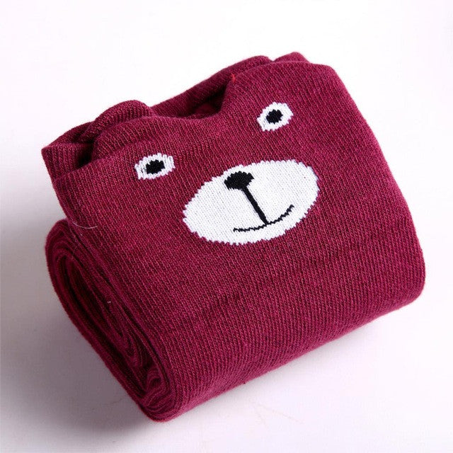 Cute Cartoon Children Sock Print Animal Cotton Baby Kid Sock Knee High Long Fox Socks For Toddler Girl Clothing Accessories V20