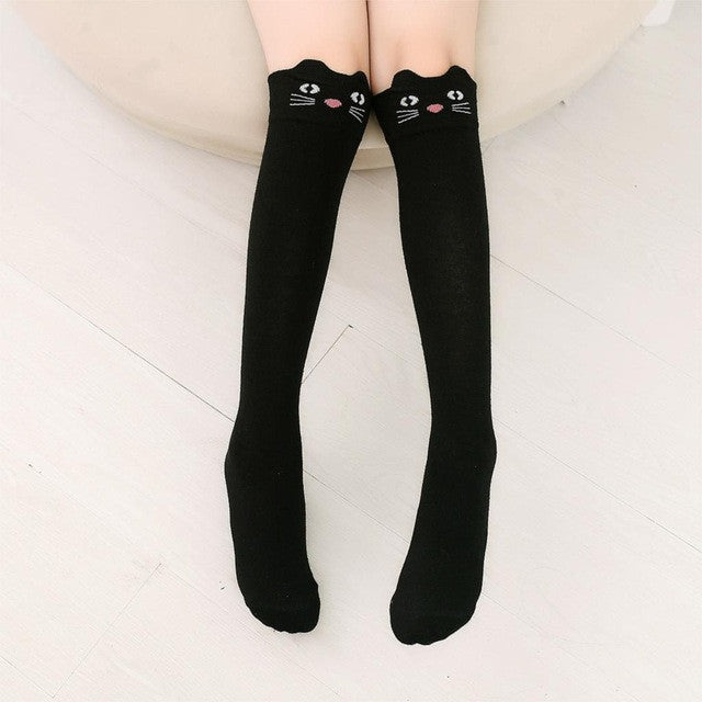 Cute Cartoon Children Sock Print Animal Cotton Baby Kid Sock Knee High Long Fox Socks For Toddler Girl Clothing Accessories V20