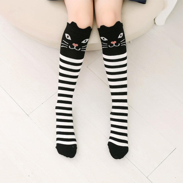 Cute Cartoon Children Sock Print Animal Cotton Baby Kid Sock Knee High Long Fox Socks For Toddler Girl Clothing Accessories V20