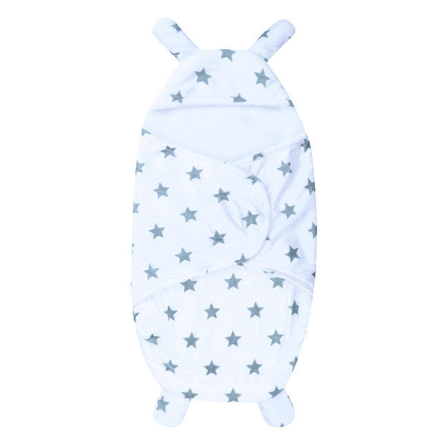 Winter Baby Swaddle Wrap Swaddling Baby Blankets Newborn Infant Towel Soft Short Plush Envelope Swaddling Sleeping Bag