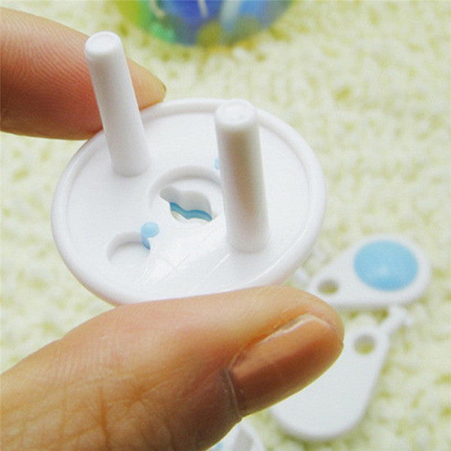 6pcs Baby Safety Children Baby Kids Electric Socket Security Lock Protection Safe Lock Cover Plug Two Pin Phase Safety Products