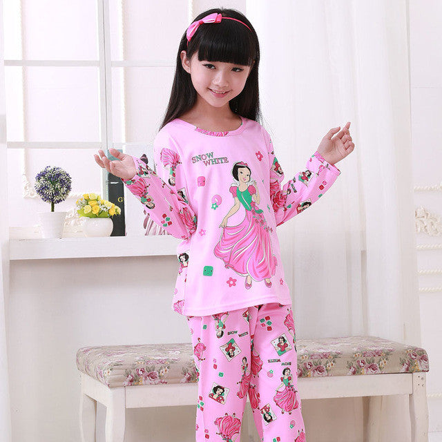 Low Price Palace Princess style Children Pajama Sets Cotton Kids Pijamas Set 3-12Y Sleepwear Girls Pyjamas LORI Lovely Clothing