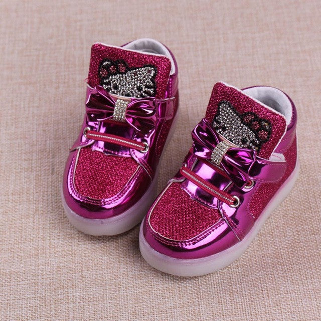 Children Shoes For Boys Girls Sport Running Shoes Baby Flashing Lights Fashion Sneakers Toddler Little Kids LED Glowing Sneakers