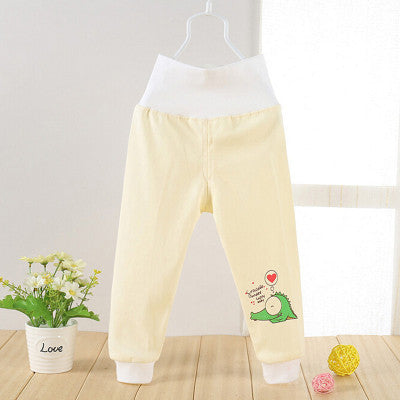 High Waisted Baby Pants Cute Soft Outerwear Boy Girl Trousers Cotton Infant Clothes Belly Care Pants Baby Clothing Free Shipping