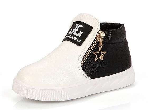 NEW 2016 Fashion Children Flats Breathable Zip Kids Casual shoes Spring/Autumn Boys Girls Sport shoes Sneakers 03