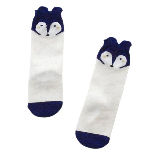 Newborn Kids Girl Boy Animal Pattern Anti-slip Knee High Sock Baby Socks