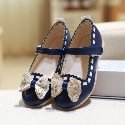 Baby Girl Shoes 2016 New Spring And Autumn Fashion Bow Lace Girls White Shoe Solid Cute Girls Shoes 9025W