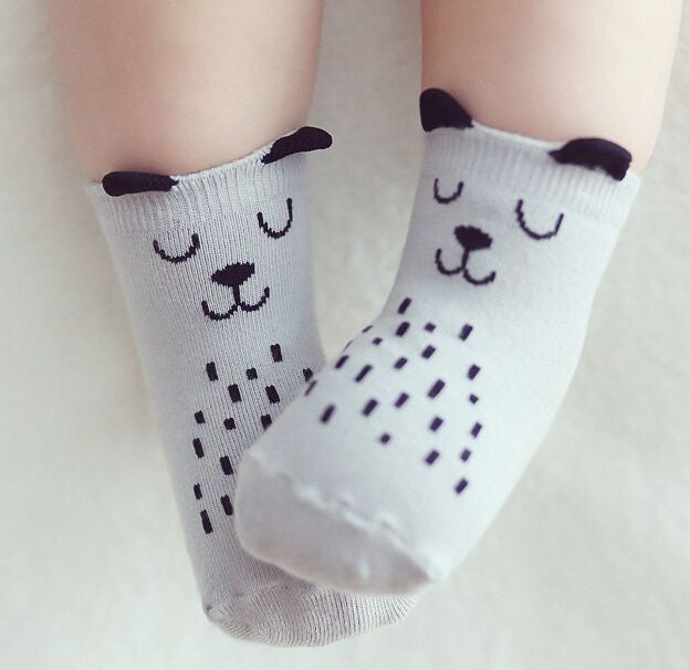 Baby Socks Newborn Cotton Boys Girls Cute Toddler Asymmetry Anti-slip Socks