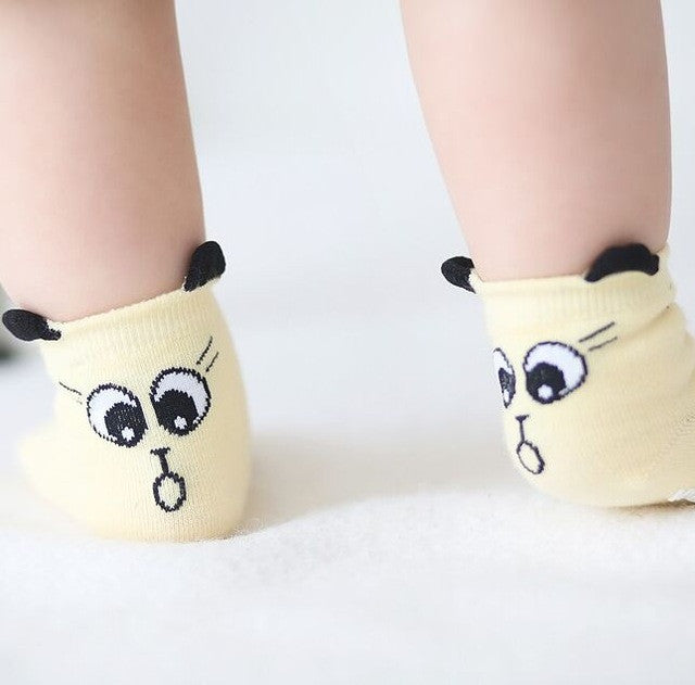 Baby Socks Newborn Cotton Boys Girls Cute Toddler Asymmetry Anti-slip Socks