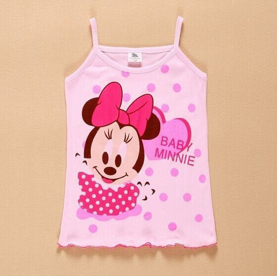 In stock Girls Tanks Baby Girl Summer vest girls clothes tank Wear Tops Cotton Sleeveless Cool Good Quality aTST0003