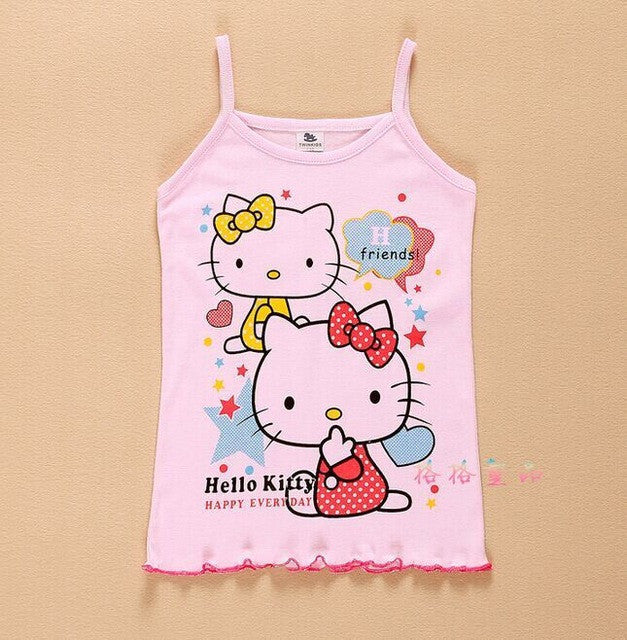 In stock Girls Tanks Baby Girl Summer vest girls clothes tank Wear Tops Cotton Sleeveless Cool Good Quality aTST0003