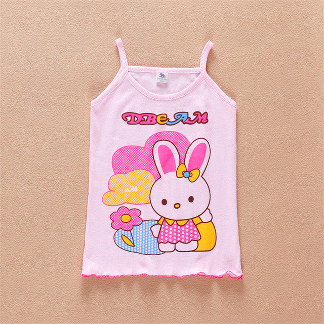 In stock Girls Tanks Baby Girl Summer vest girls clothes tank Wear Tops Cotton Sleeveless Cool Good Quality aTST0003