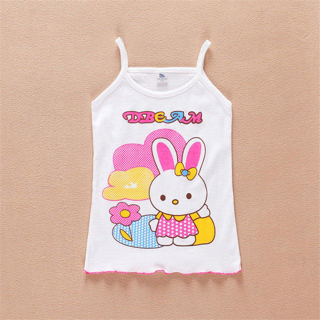 In stock Girls Tanks Baby Girl Summer vest girls clothes tank Wear Tops Cotton Sleeveless Cool Good Quality aTST0003