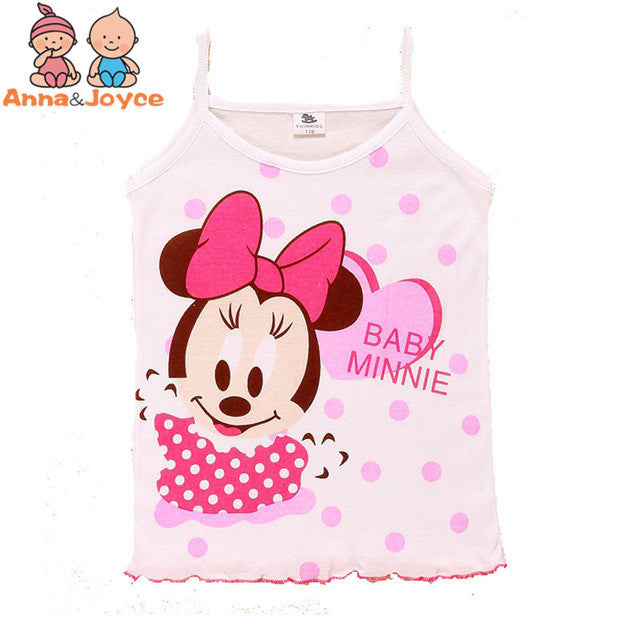 In stock Girls Tanks Baby Girl Summer vest girls clothes tank Wear Tops Cotton Sleeveless Cool Good Quality aTST0003