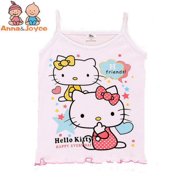 In stock Girls Tanks Baby Girl Summer vest girls clothes tank Wear Tops Cotton Sleeveless Cool Good Quality aTST0003
