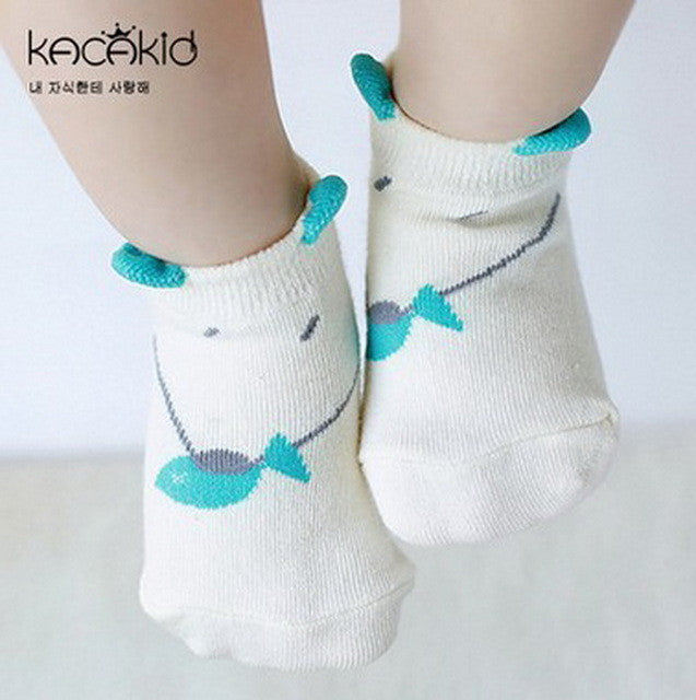 Hot Sales Newborn Cotton Non-Slip Baby Socks 100% Cotton Autum Winter Infant Cartoon Socks With High Quality