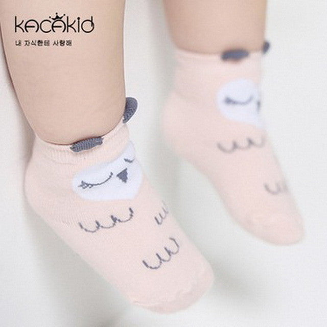 Hot Sales Newborn Cotton Non-Slip Baby Socks 100% Cotton Autum Winter Infant Cartoon Socks With High Quality