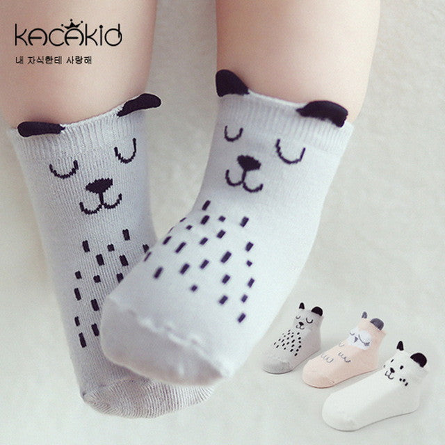 Hot Sales Newborn Cotton Non-Slip Baby Socks 100% Cotton Autum Winter Infant Cartoon Socks With High Quality