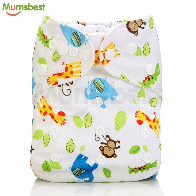 [Mumsbest] 2016 Washable Baby Cloth Diaper Cover Waterproof Cartoon Owl Baby Diapers Reusable Cloth Nappy Suit 0-2years 3-13kg