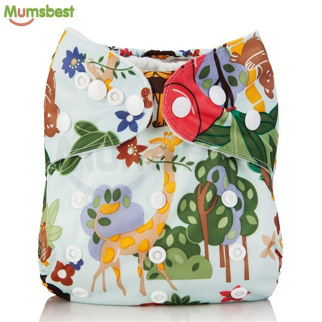[Mumsbest] 2016 Washable Baby Cloth Diaper Cover Waterproof Cartoon Owl Baby Diapers Reusable Cloth Nappy Suit 0-2years 3-13kg