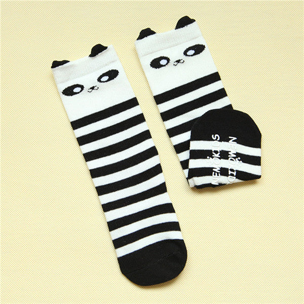 2016 Autumn Winter Newborn Girls Knee High Totoro Socks Cartoon Cute Weather Pattern Baby Girls Cotton Sock Infantis Fox Socks