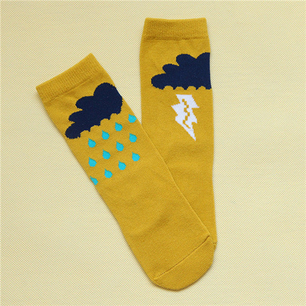 2016 Autumn Winter Newborn Girls Knee High Totoro Socks Cartoon Cute Weather Pattern Baby Girls Cotton Sock Infantis Fox Socks