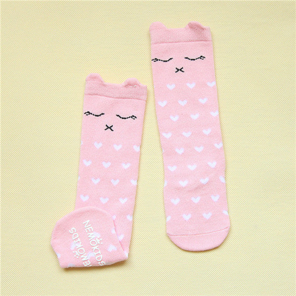 2016 Autumn Winter Newborn Girls Knee High Totoro Socks Cartoon Cute Weather Pattern Baby Girls Cotton Sock Infantis Fox Socks