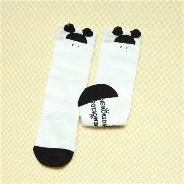 2016 Autumn Winter Newborn Girls Knee High Totoro Socks Cartoon Cute Weather Pattern Baby Girls Cotton Sock Infantis Fox Socks