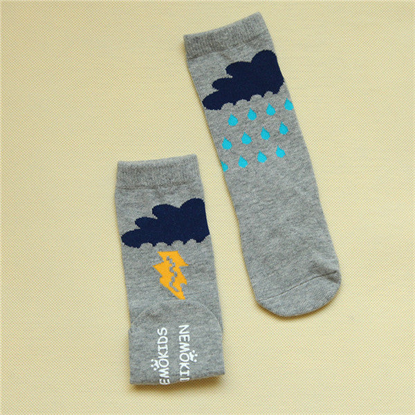 2016 Autumn Winter Newborn Girls Knee High Totoro Socks Cartoon Cute Weather Pattern Baby Girls Cotton Sock Infantis Fox Socks