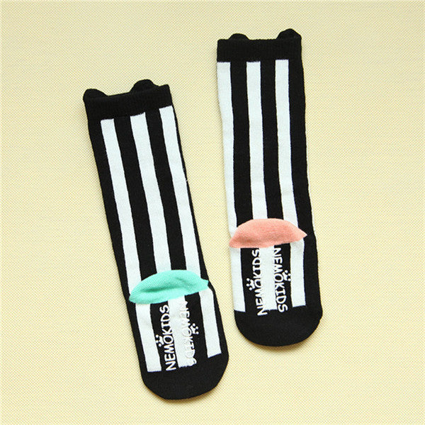 2016 Autumn Winter Newborn Girls Knee High Totoro Socks Cartoon Cute Weather Pattern Baby Girls Cotton Sock Infantis Fox Socks