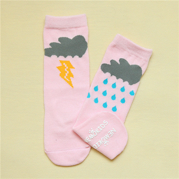 2016 Autumn Winter Newborn Girls Knee High Totoro Socks Cartoon Cute Weather Pattern Baby Girls Cotton Sock Infantis Fox Socks