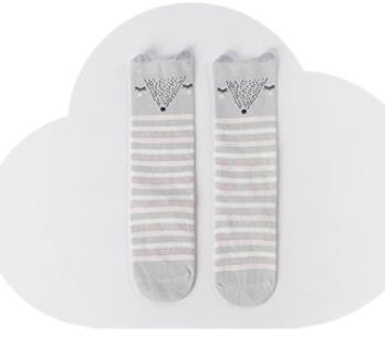 Cute Anti-Slip Cartoon Animals Kids Socks Cotton Baby Kid Knee High Socks Baby Girls Socks