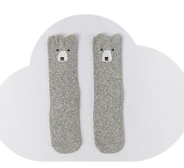 Cute Anti-Slip Cartoon Animals Kids Socks Cotton Baby Kid Knee High Socks Baby Girls Socks