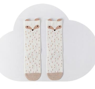 Cute Anti-Slip Cartoon Animals Kids Socks Cotton Baby Kid Knee High Socks Baby Girls Socks