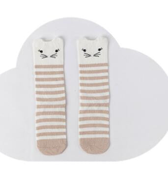Cute Anti-Slip Cartoon Animals Kids Socks Cotton Baby Kid Knee High Socks Baby Girls Socks