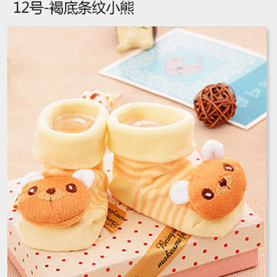 24 Style Lovely Cute Newborn Baby Socks Animal Cartoon Doll Infant Socks Model Anti-slip Boys Girls Socks