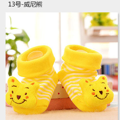 24 Style Lovely Cute Newborn Baby Socks Animal Cartoon Doll Infant Socks Model Anti-slip Boys Girls Socks