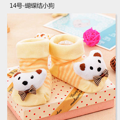 24 Style Lovely Cute Newborn Baby Socks Animal Cartoon Doll Infant Socks Model Anti-slip Boys Girls Socks