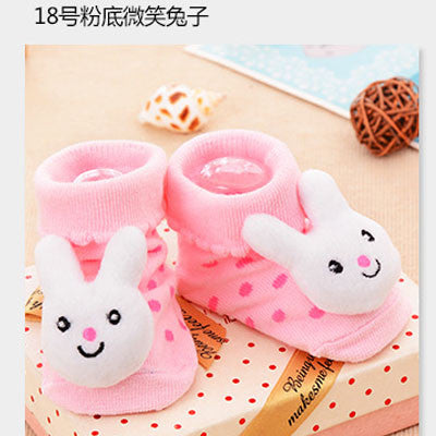 24 Style Lovely Cute Newborn Baby Socks Animal Cartoon Doll Infant Socks Model Anti-slip Boys Girls Socks