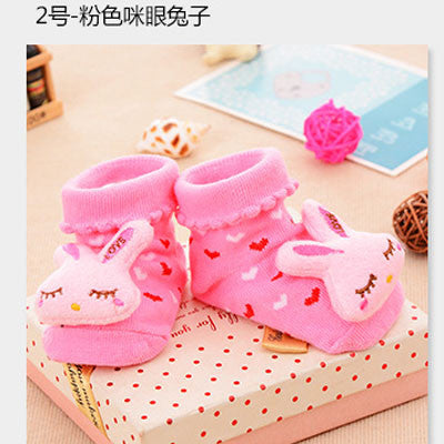24 Style Lovely Cute Newborn Baby Socks Animal Cartoon Doll Infant Socks Model Anti-slip Boys Girls Socks