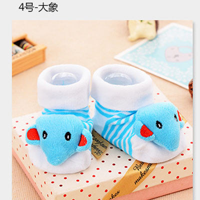 24 Style Lovely Cute Newborn Baby Socks Animal Cartoon Doll Infant Socks Model Anti-slip Boys Girls Socks
