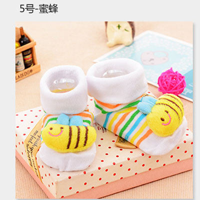 24 Style Lovely Cute Newborn Baby Socks Animal Cartoon Doll Infant Socks Model Anti-slip Boys Girls Socks